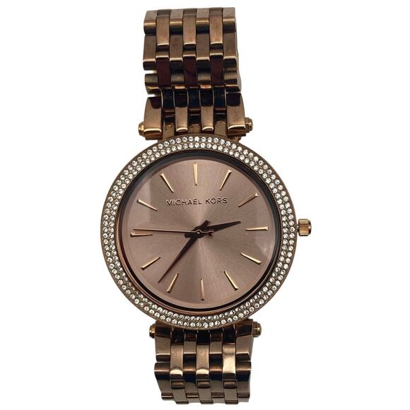 Michael Kors Women's Darci Rose Gold Tone Watch 39mm New Battery - Wrist 5.5 WR - Picture 1 of 10